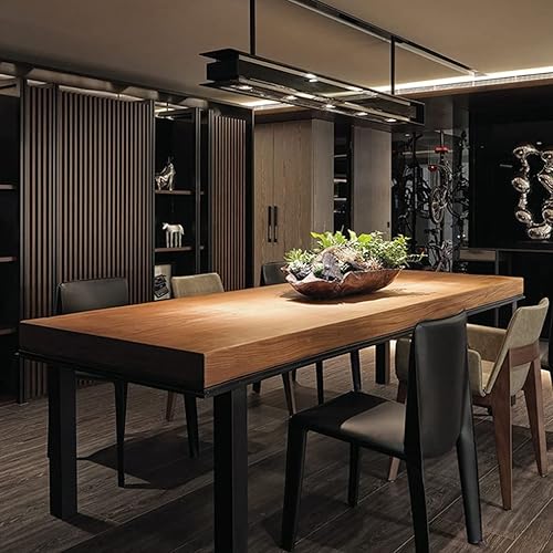 Miniatura 3 de Escritorio moderno de madera maciza de metal escritorio de computadora de oficina en casa escritorio de estudio mesa de restaurante de hamburguesas