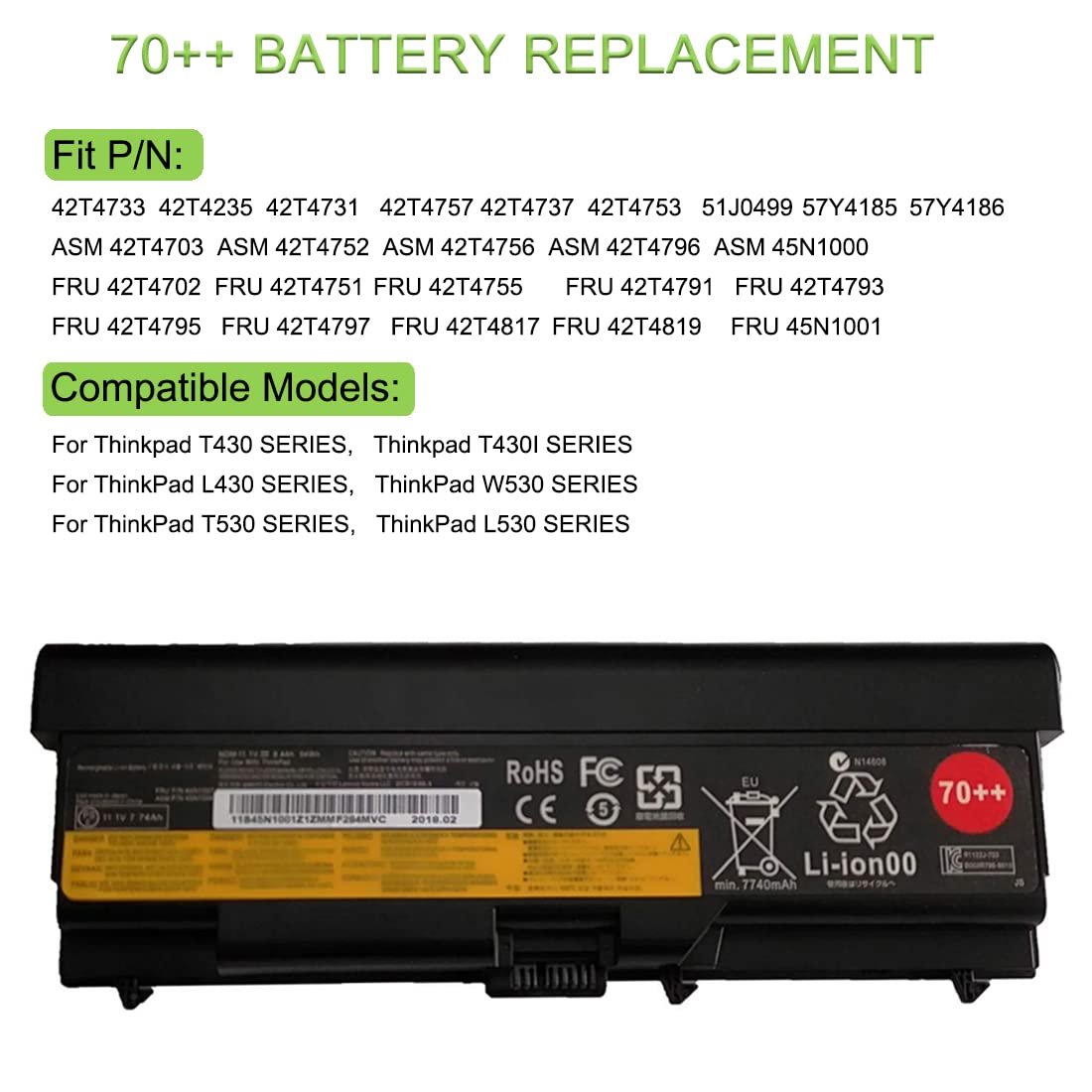 Batteria Portatile Lenovo L23D3P75 Li-ion, 11.61V, 4998mAh/58Wh - Www