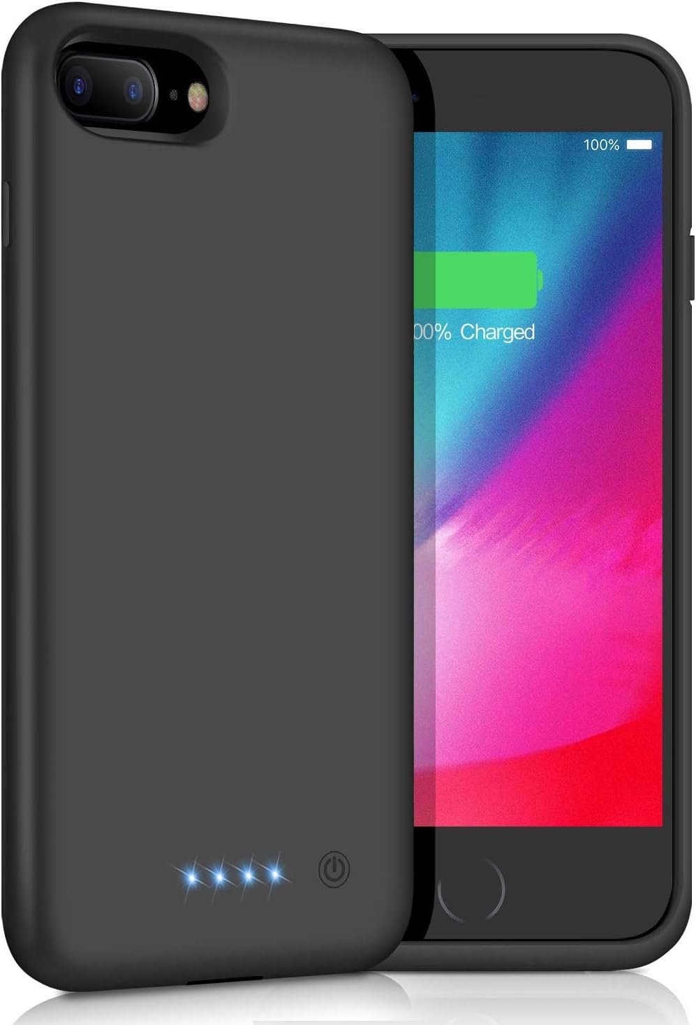 Battery Case for iPhone 8 Plus /7 Plus / 6S Plus / 6 Plus 8500mAh Rechargeable Protective Portable Charging Case for iPhone 8 Plus / 7 Plus / 6S Plus / 6 Plus Extended Charger Pack Power Bank - Black
