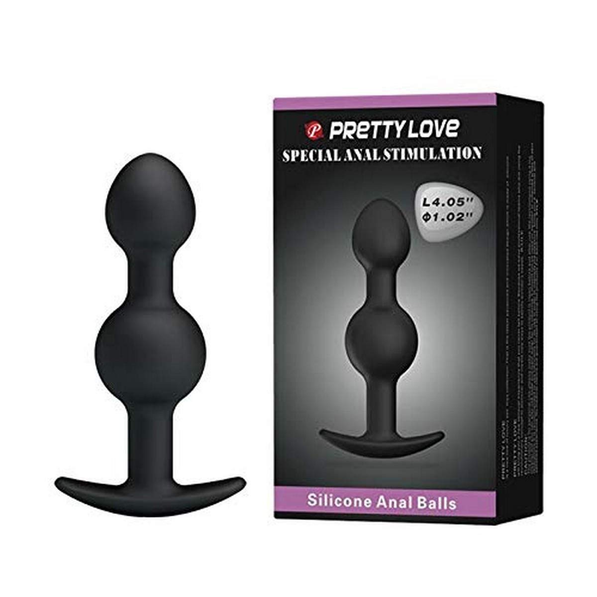 Amazon.com: Pretty Love 4.92" Silicone Anal Plug w/Ball - Black : Health &  Household
