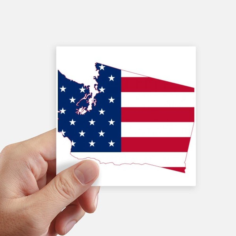 Stickers drapeau Amérique et Washington 10cm pour customiser et reconnaître votre valise