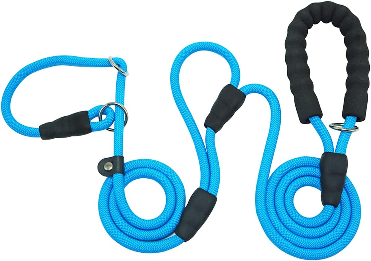 Mycicy Double Handle Slip Leash 7FT, Anti Choke Dog