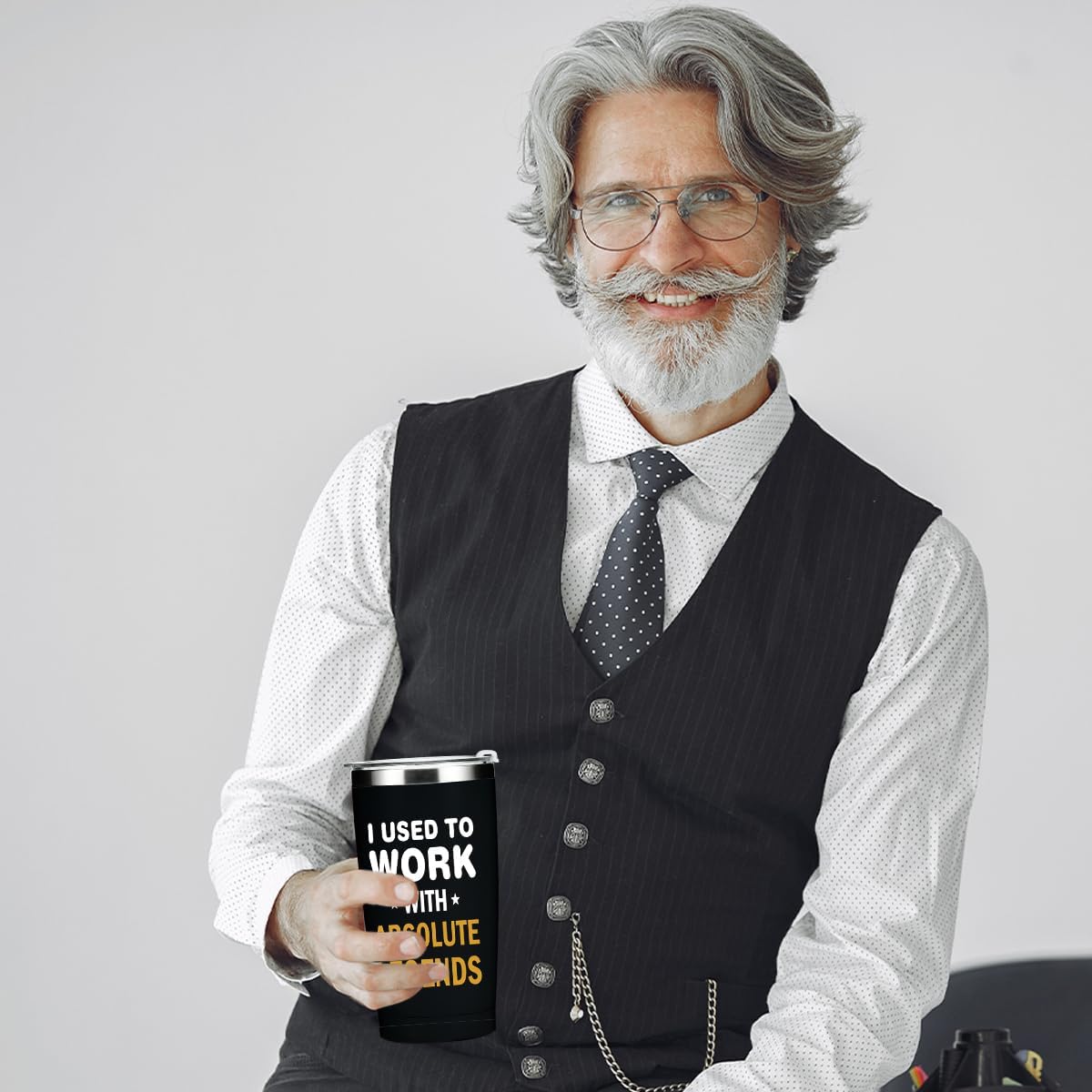 Retirement Gift for Man, Funny Traitor Noun Insulated Tumbler, Farewell Gifts for Coworkers, 20 Oz Stainless Steel Coffee Mug, Going Away Gifts for Coworkers Friend, Thermal Cup Thermos Water Glasses - Image 4