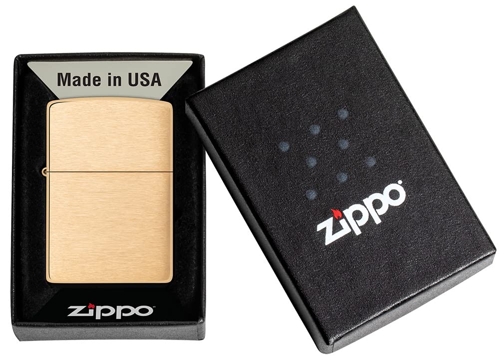 Zippo Accendino, Ottone Spazzolato, Taglia Unica