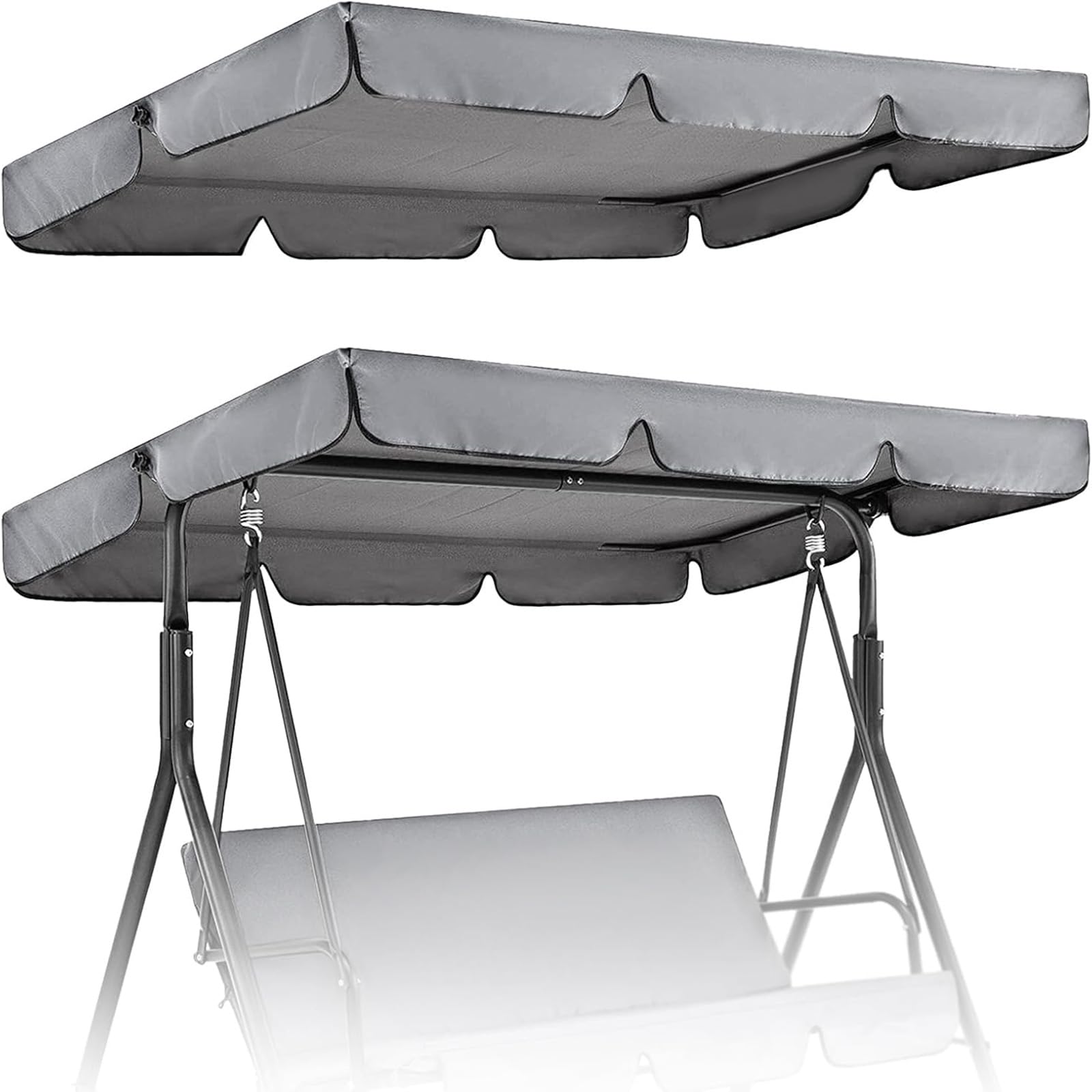 Toldo para columpio de jardin de 2 y 3 plazas en lona impermeable