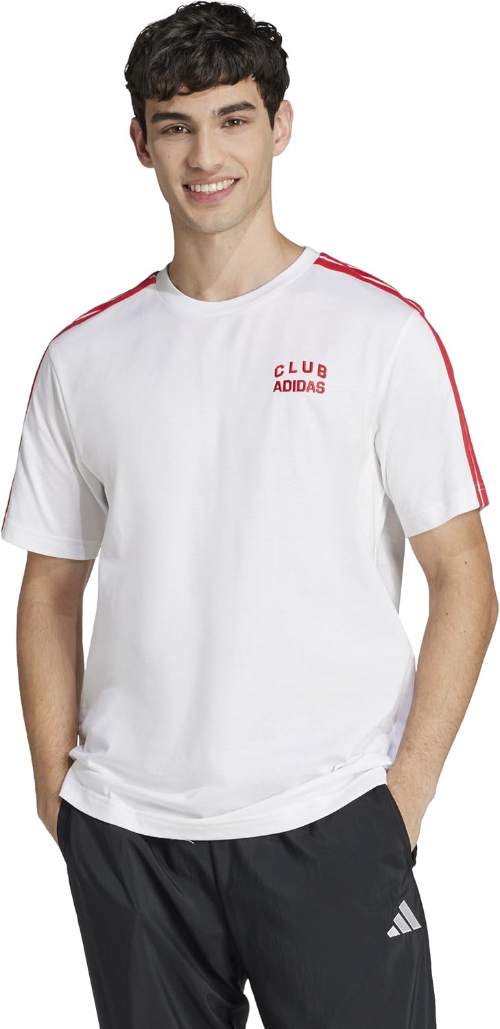 adidas Men's Codes Collegiate Sportswear T-Shirt, White, Small/Tall - Image 4