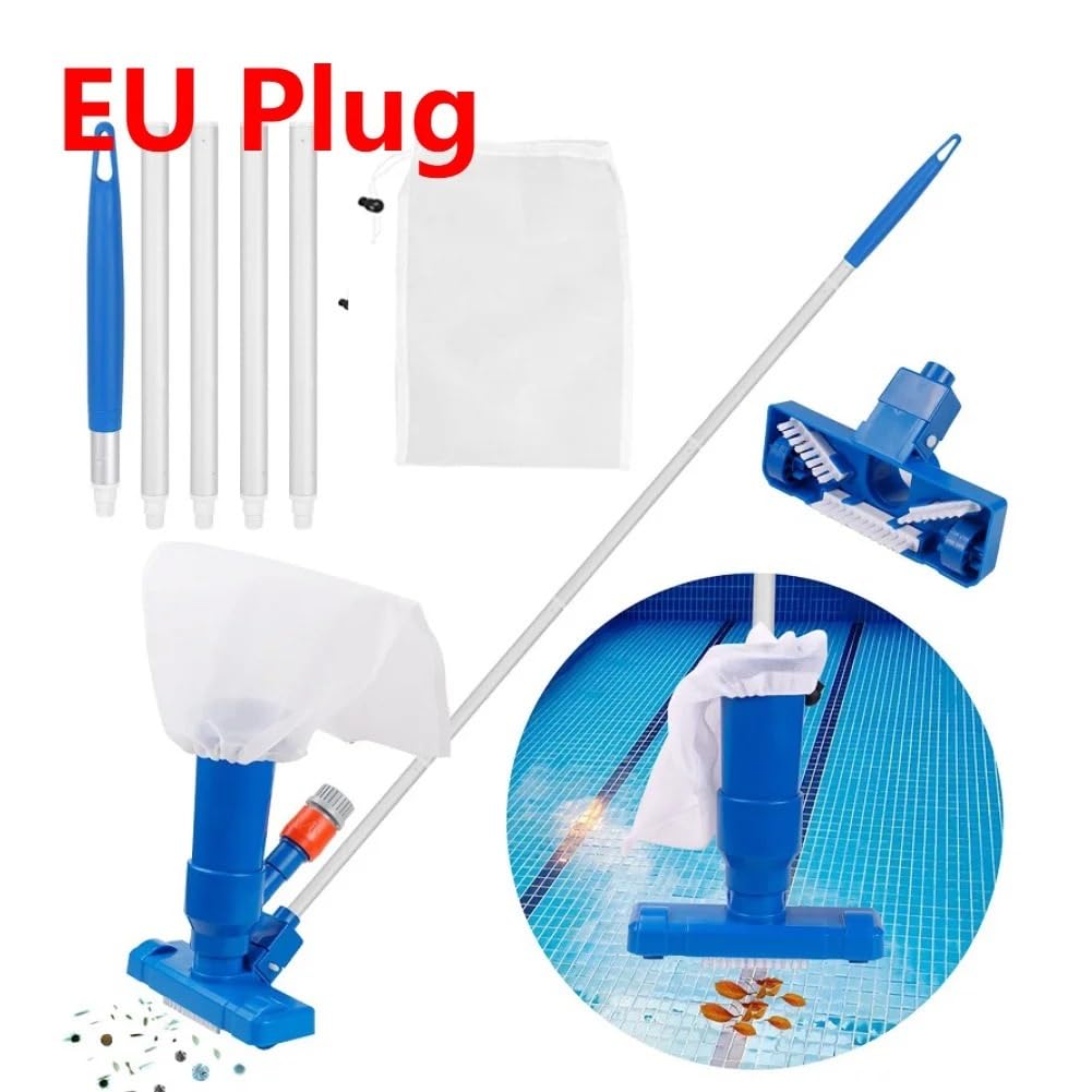 Pool maintenance kit Kit de limpieza con aspiradora para piscinas, red de limpieza de fondo para filtro de piscina, juego de aspiradora para piscinas, accesorios para piscinas Kit Limpieza Piscina(Plu