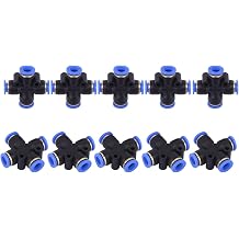 SNS 5/32" Tube OD Union Cross Type plastic push to quick connect tube fitting10 PCS SPXL-5/32
