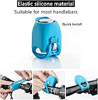 Vista 7 de Bocina de bicicleta eléctrica, campana de bicicleta de 100 dB, campanas de bicicleta súper fuertes, impermeables, múltiples modos de sonido