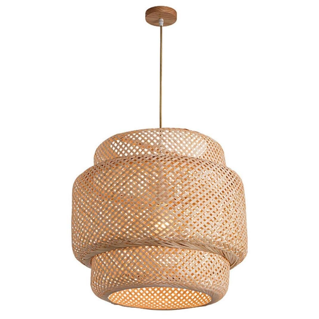 Suspension cage bambou pour éclairer votre salle à manger