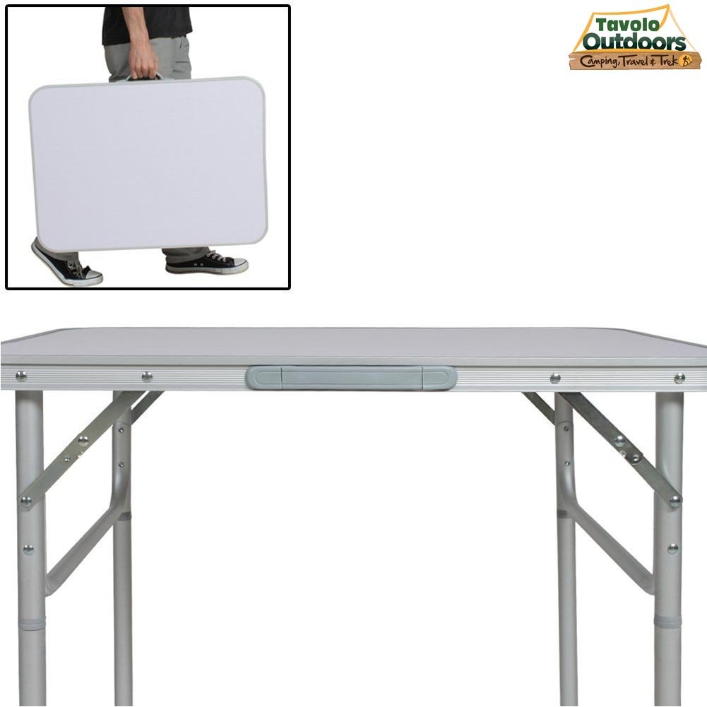 BAKAJI Campingtafel, picknick, houtlook, frame van aluminium