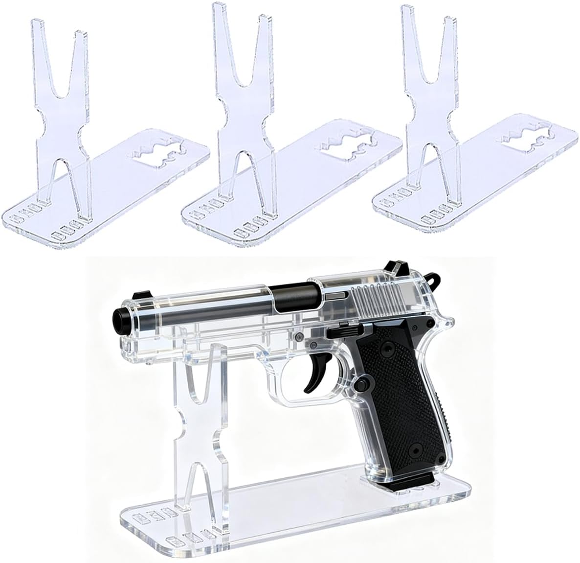 Acrylic Pistol Rack, Transparent Gun Display Rack, Small Pistol Gun Toy Portable Desktop Decoration Display
