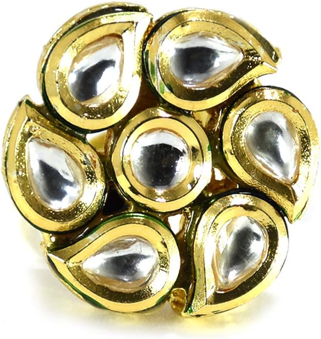 Elysian- KUNDAN FLORAL DESIGN ANTIQUE RING