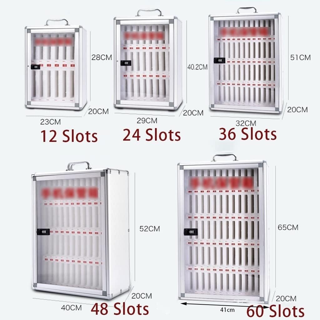 Mobile Phone Storage Locker with Combination Lock - 12-60 Slots for School, Office, Conference - Secure Classroom Exam Storage Cabinet