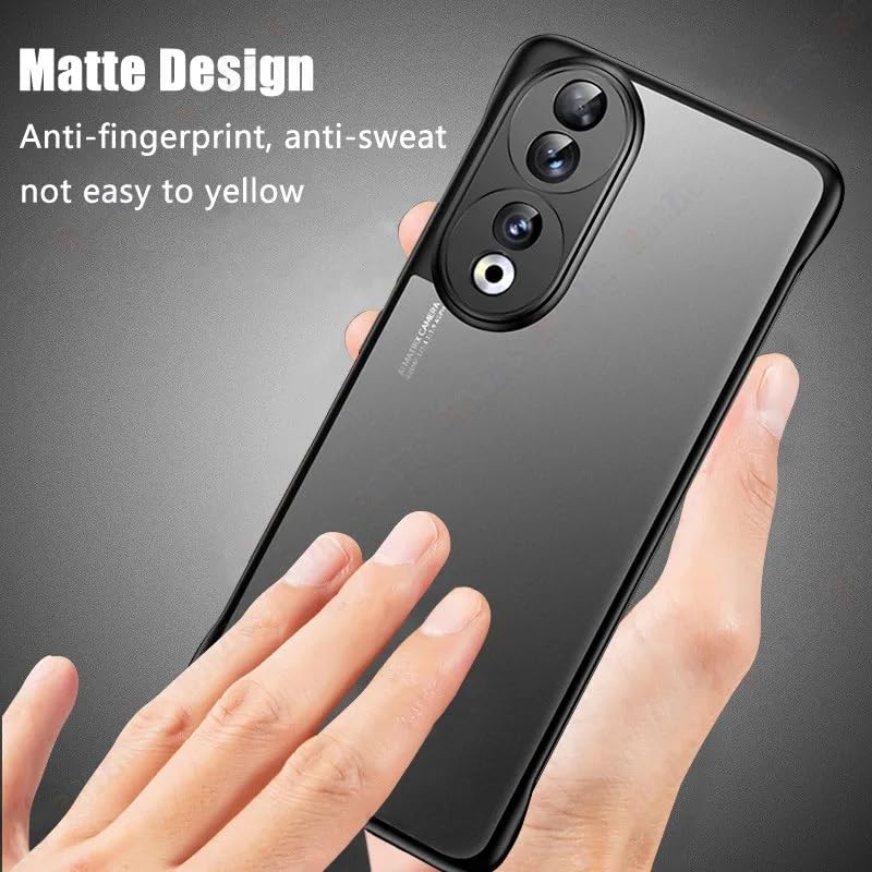 Image of REALCASE Honor 90 5G Back Cover Case | Stylish Frameless Matte Hard Back Skin | Soft TPU Shock Proof Bumper Back Cover Case for Honor 90 5G (Blue)