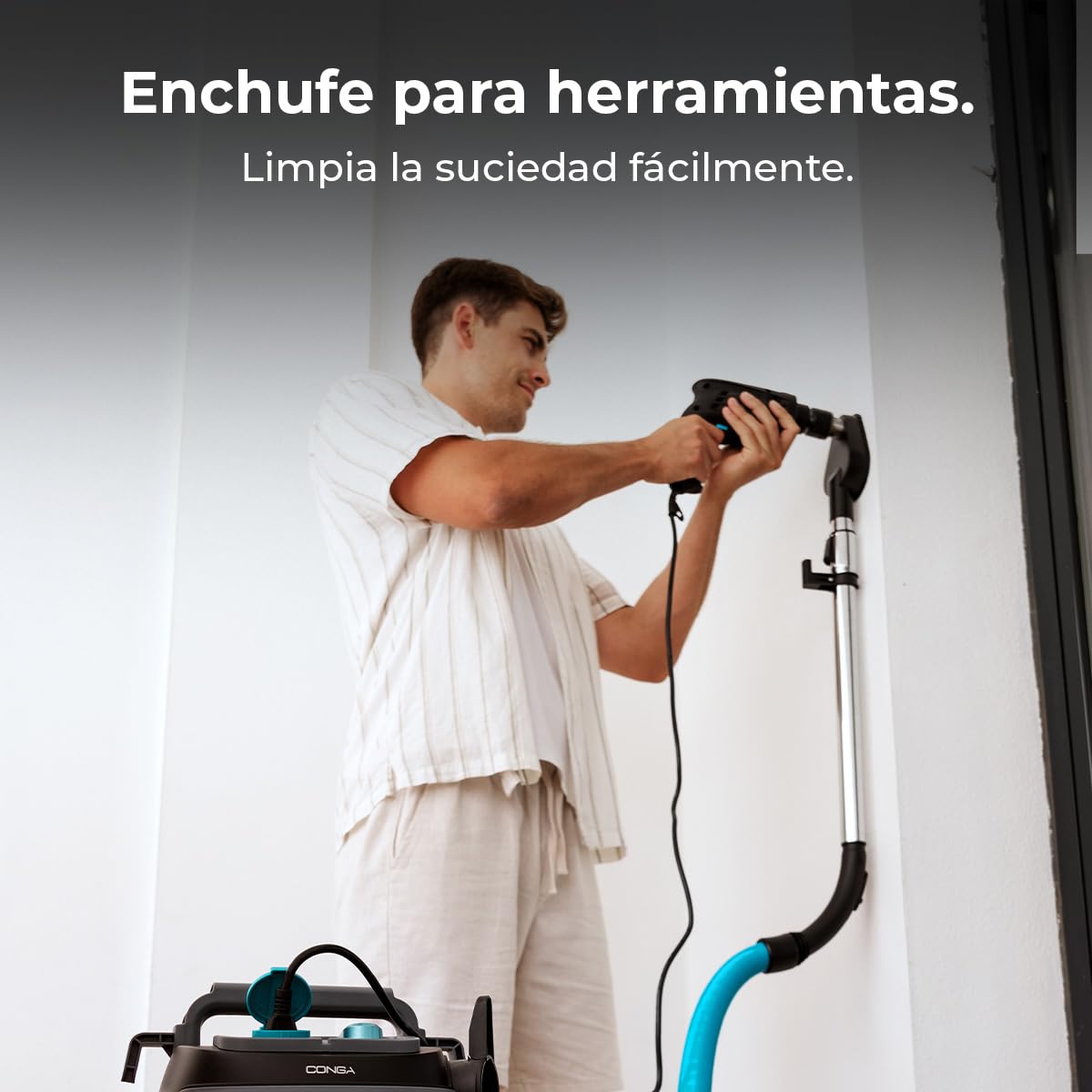 Cecotec Aspirador de Sólidos y Líquidos de Metal con Cable de 30L Conga Rockstar Wet & Dry Steel Pro Tool. 1600W, Mayor Durabilidad y Resistencia, Incluye Enchufe para Herramientas, Kit de Accesorios — view 5