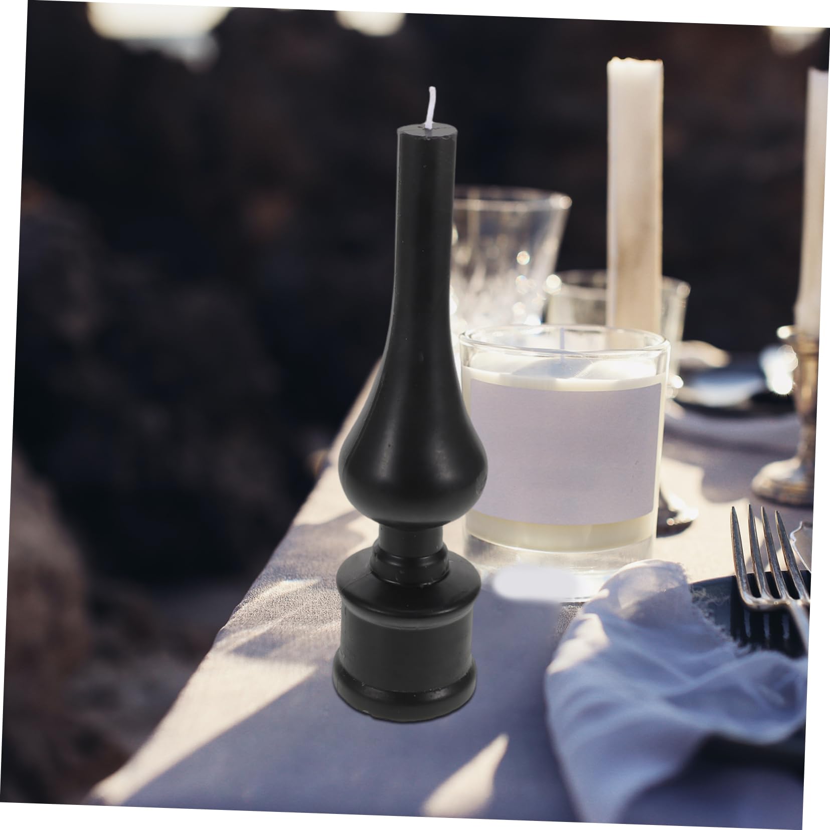 Zerodeko Candele di Preghiera Nere per Cerimonie Religiose, Lunga Durata di Combustione e Atmosfera Sacra, per Decorazione da Tavolo