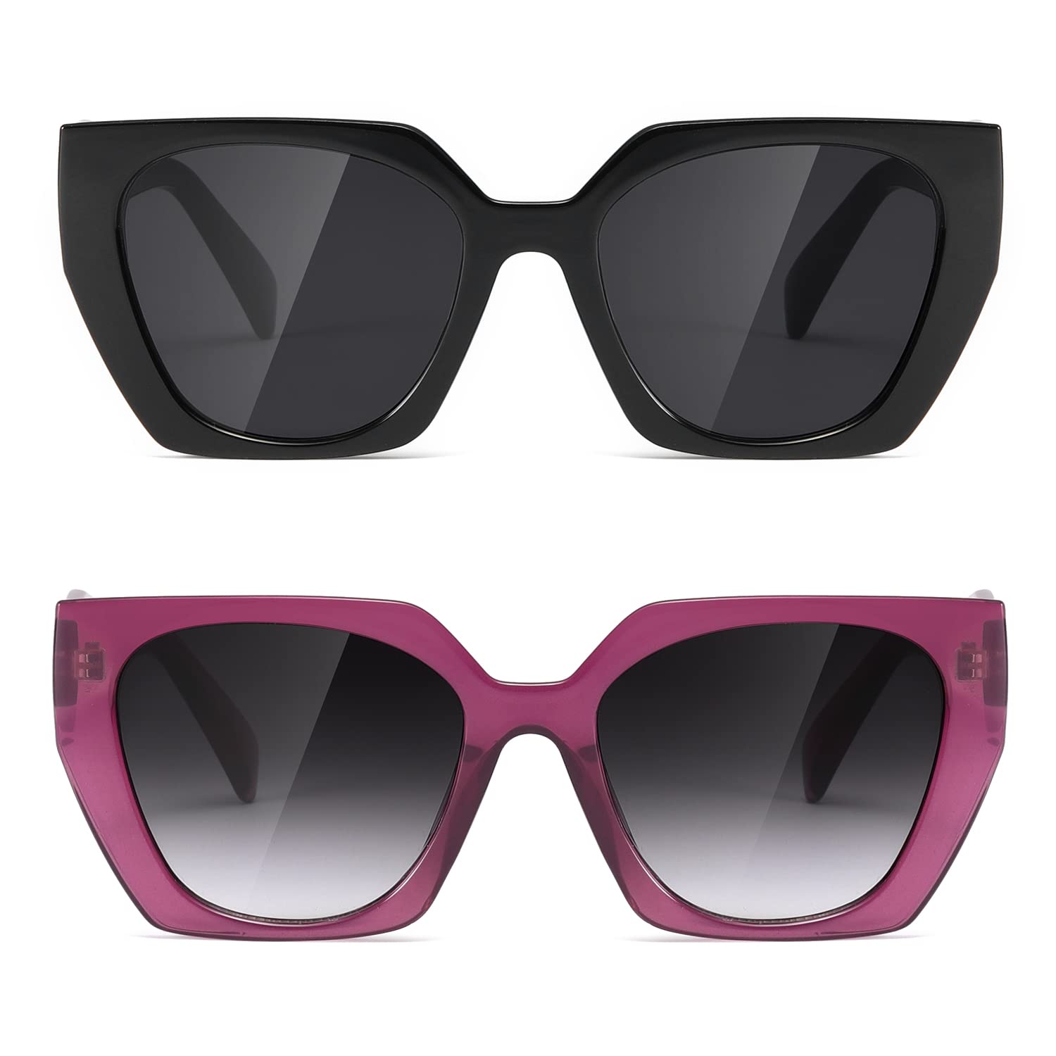 TIANYESY Retro Sunglasses Women and Men Square Trendy Show shades fashion vogue UV Protection sun glasses sunshade