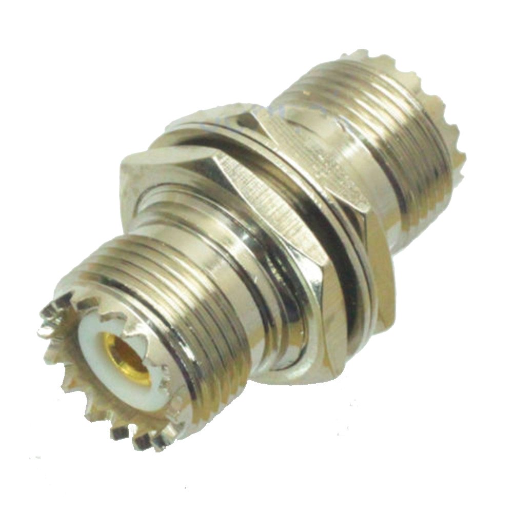 Conector UHF hembra a SO239 hembra para montaje en panel con tuerca chasis recto 2