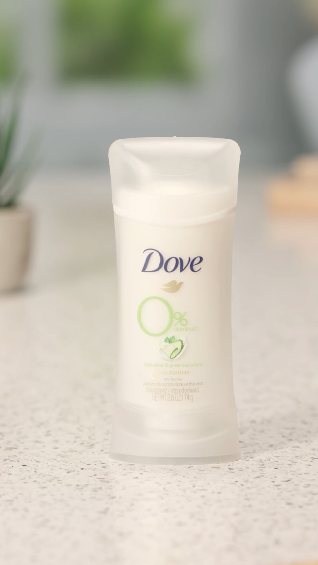 Dove 0% Aluminium Deodorant Stick - Gurke & Grüner Tee, 74 Ml, Schonend Zur Haut