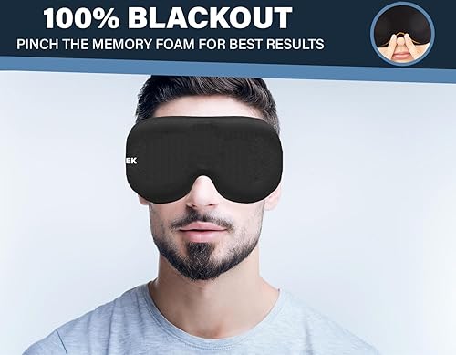 Miniatura 4 de Antifaz para dormir con copas para los ojos, antifaz para dormir en avión, antifaz para dormir para hombres y mujeres, copa contorneada 3D, luz de