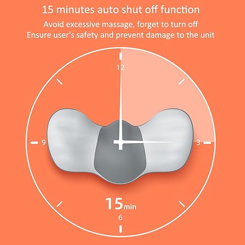 Miniatura 5 de Dioche Almohada eléctrica de masaje de cuello con pelusa suave, ideal para relajar hombros, espalda y piernas