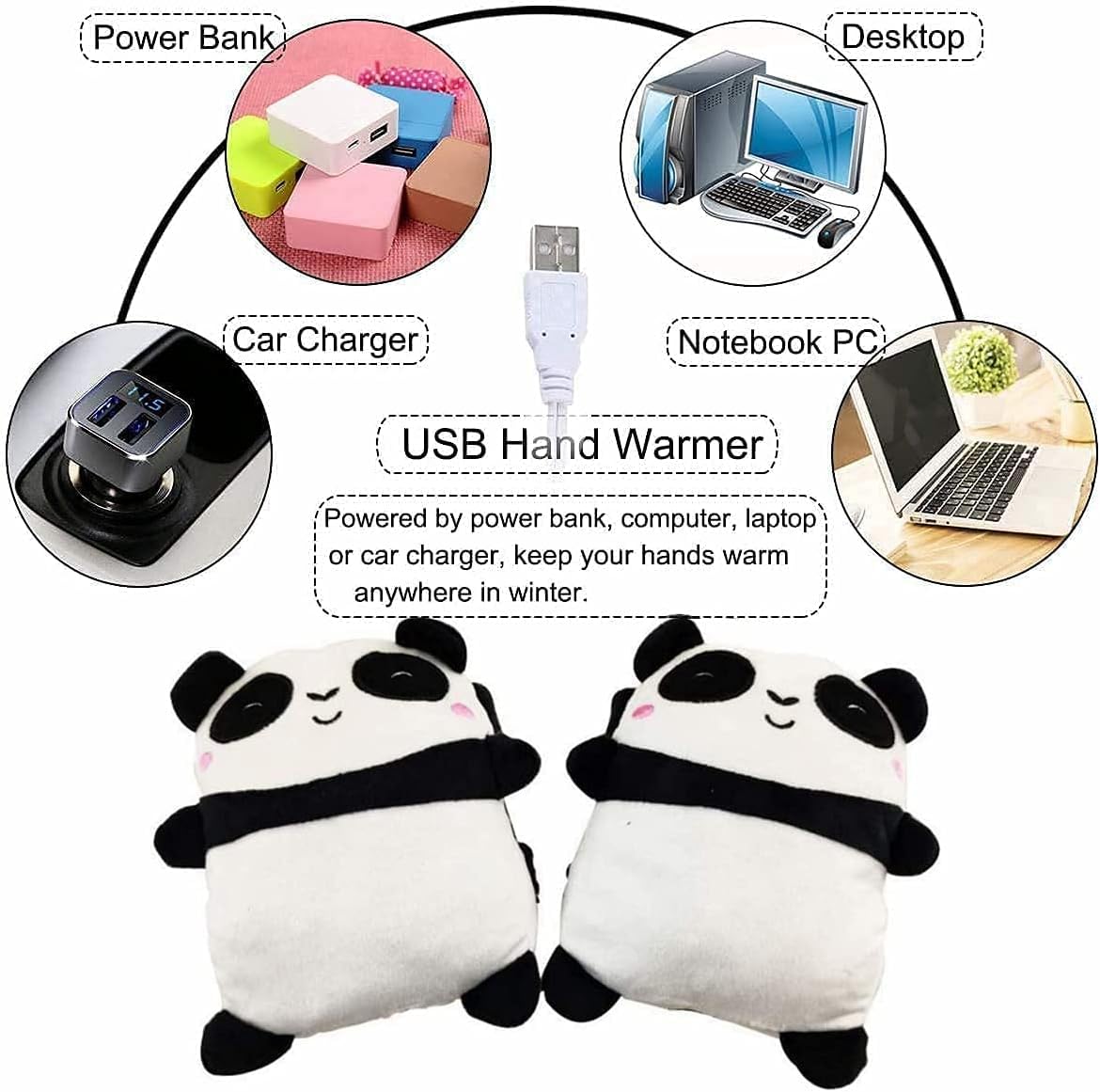 Gants Chauffants USB Toast Mignons - Gant Chauffants - Le