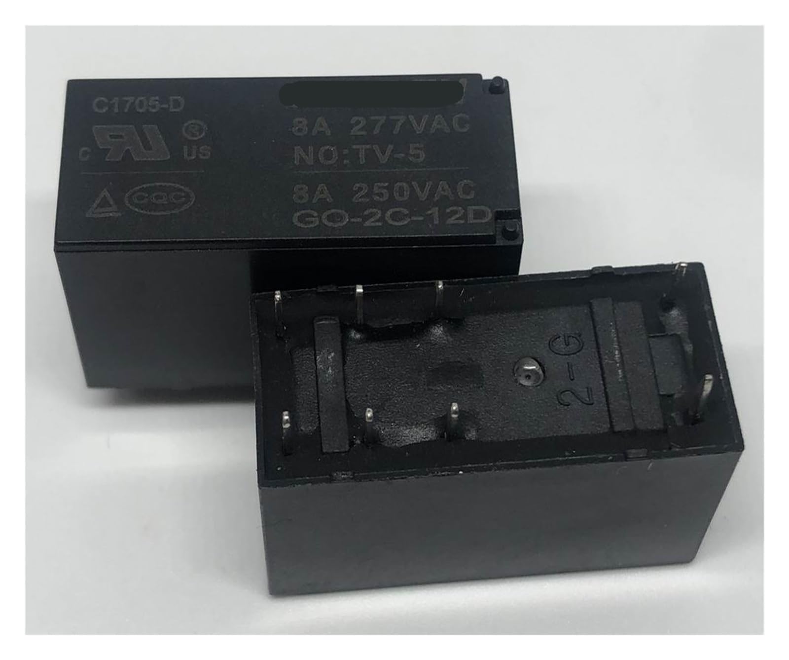 Relais GO-2C-5D 5V commutation stable 8A double contact - 4