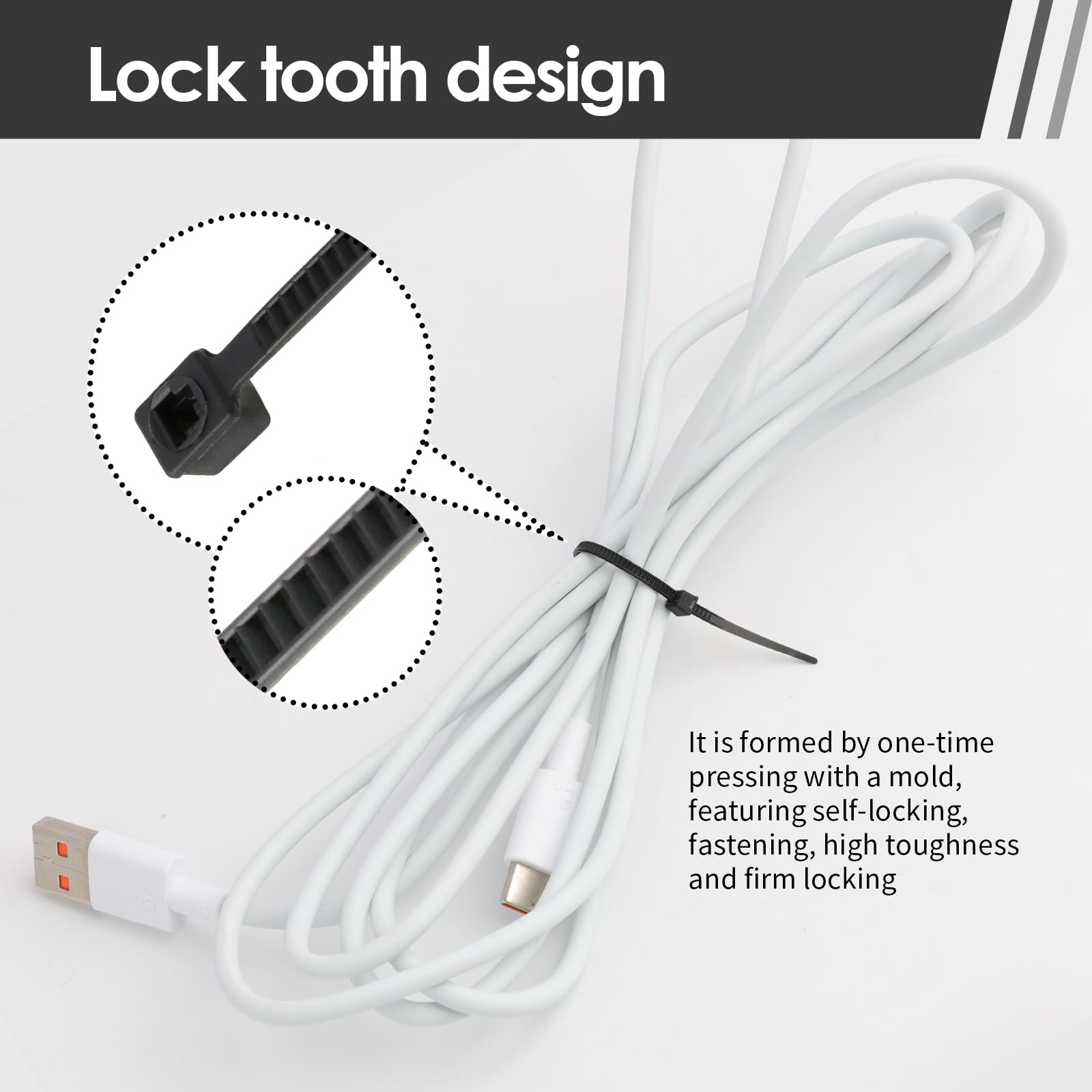 Bridas para Cables de Nylon Negro, Autoblocantes, 80mm x 1.8mm, para Organización de Cables, Electrónica y Bricolaje, Resistentes al Calor Resistente y duradero bridas pequeñas (300)