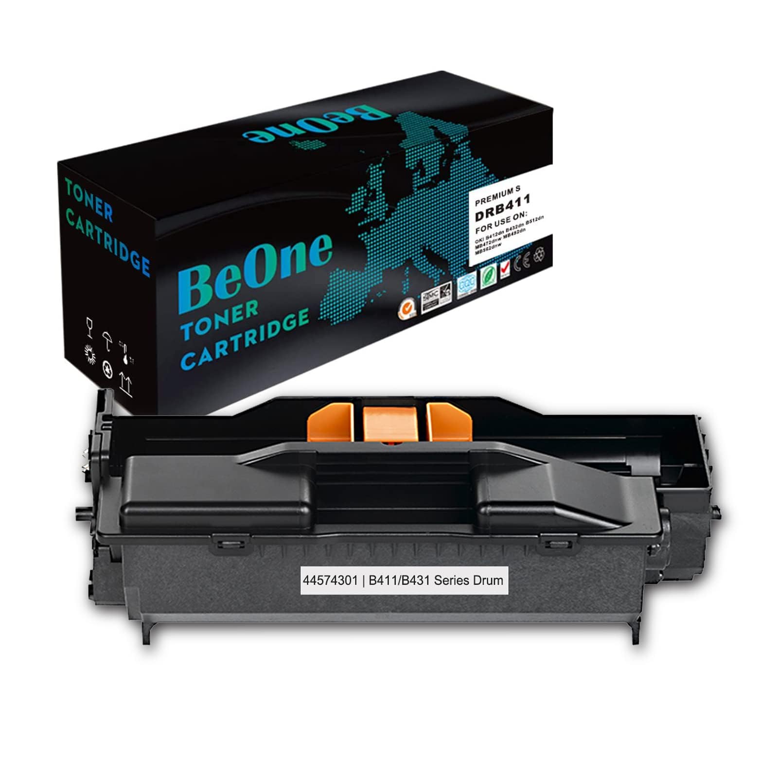 BeOne Compatible OKI 44574701 B411 B431 MB461 MB471 MB491 Toner Cartridge Replacement(1 Pack) for OKI B412dn B432dn B512dn MB472dnw MB492dn MB562dnw