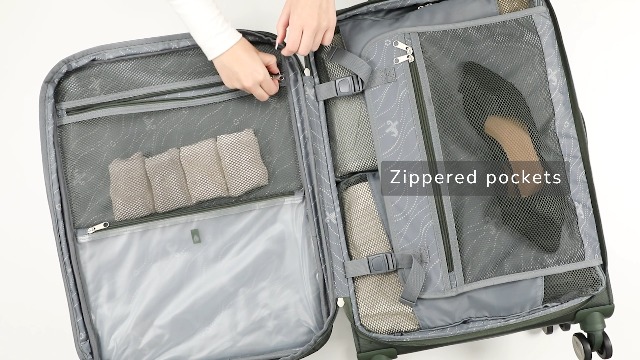 Atlantic Sailbound Softside Expandable Checked Luggage, Black, 24