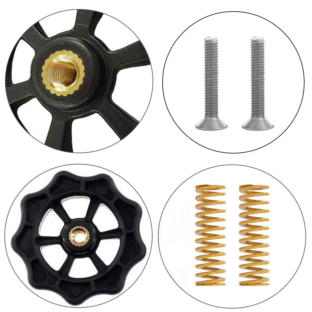 Kit De Nivellement Manuel Pour Imprimante 3D - 4 écrous, 4 Ressorts, 4 Vis M4x40mm - Pour Ender 3, CR-10, Etc. - 7