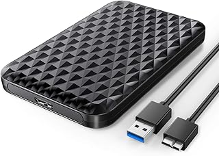 ORICO 2.5 inch SATA USB3.0 HDD Hard Drive Disk Portable External Enclosures Case Box for 2.5" 7mm and 9.5mm SATA HDD/SSD Tool-Free Design Support UASP Max 4TB（Black）