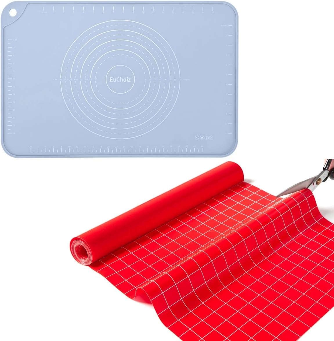 Silicone Pastry Mat and Baking Mat Roll 2 pcs