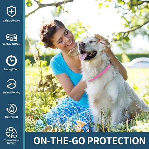 image for VICSOM 4 Pack Flea Collar for Dogs, Flea and Tick Collars for Dogs, 32