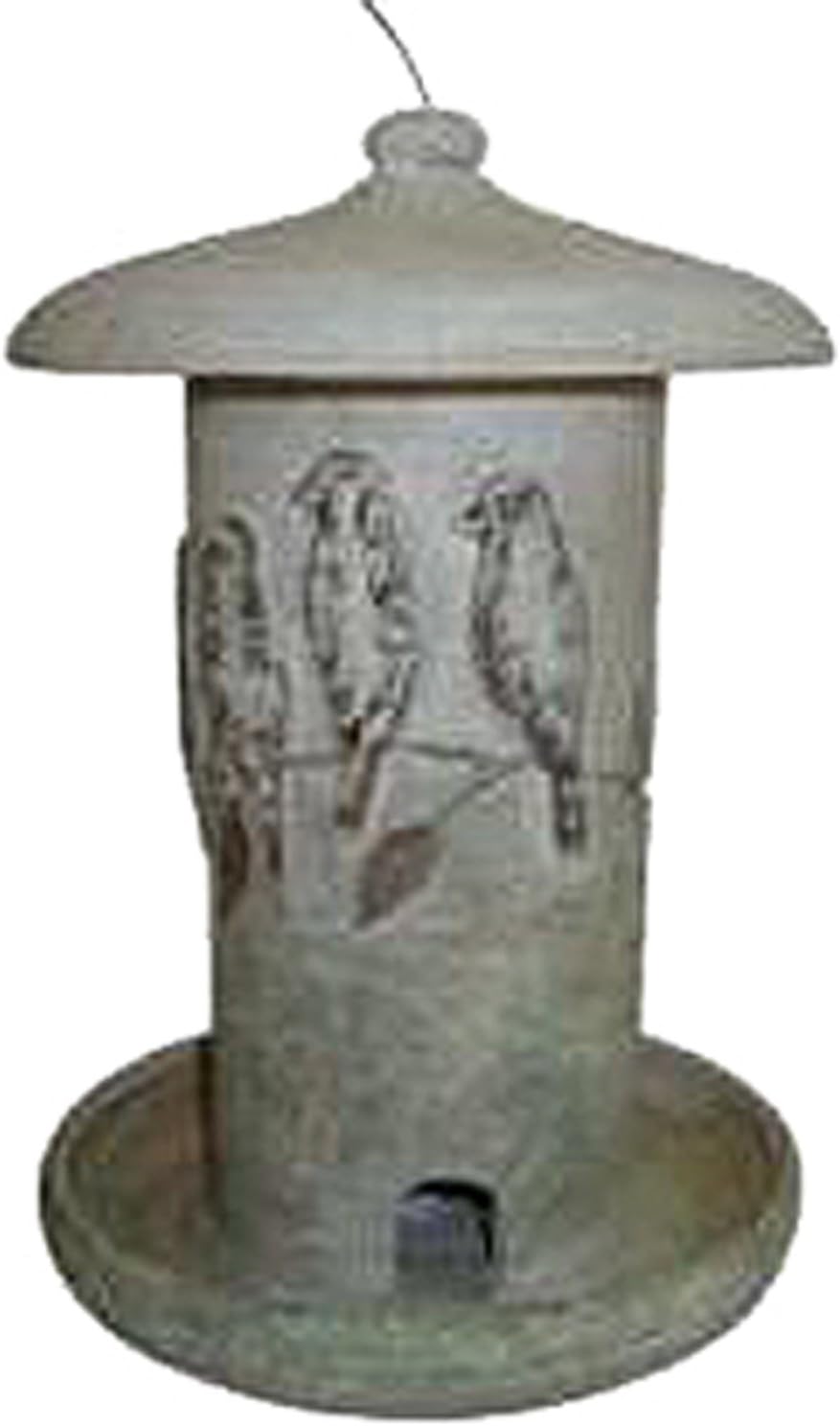 Bird Splendor U04010028 Classic Brands Perched Birds Ceramic Feeder, 1-Pound, Grey