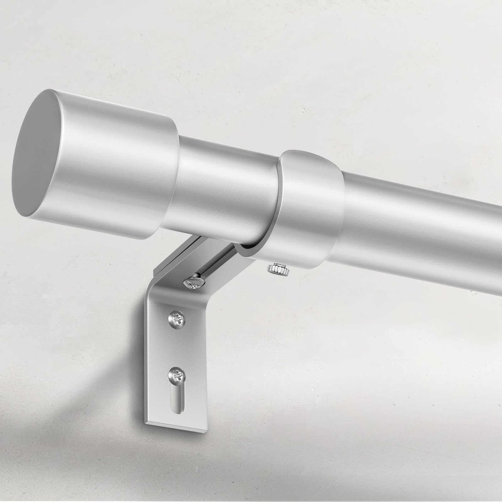 Photo 1 of IFELS Heavy Duty Curtain Rod - 1 Inch Silver, 30"-120"