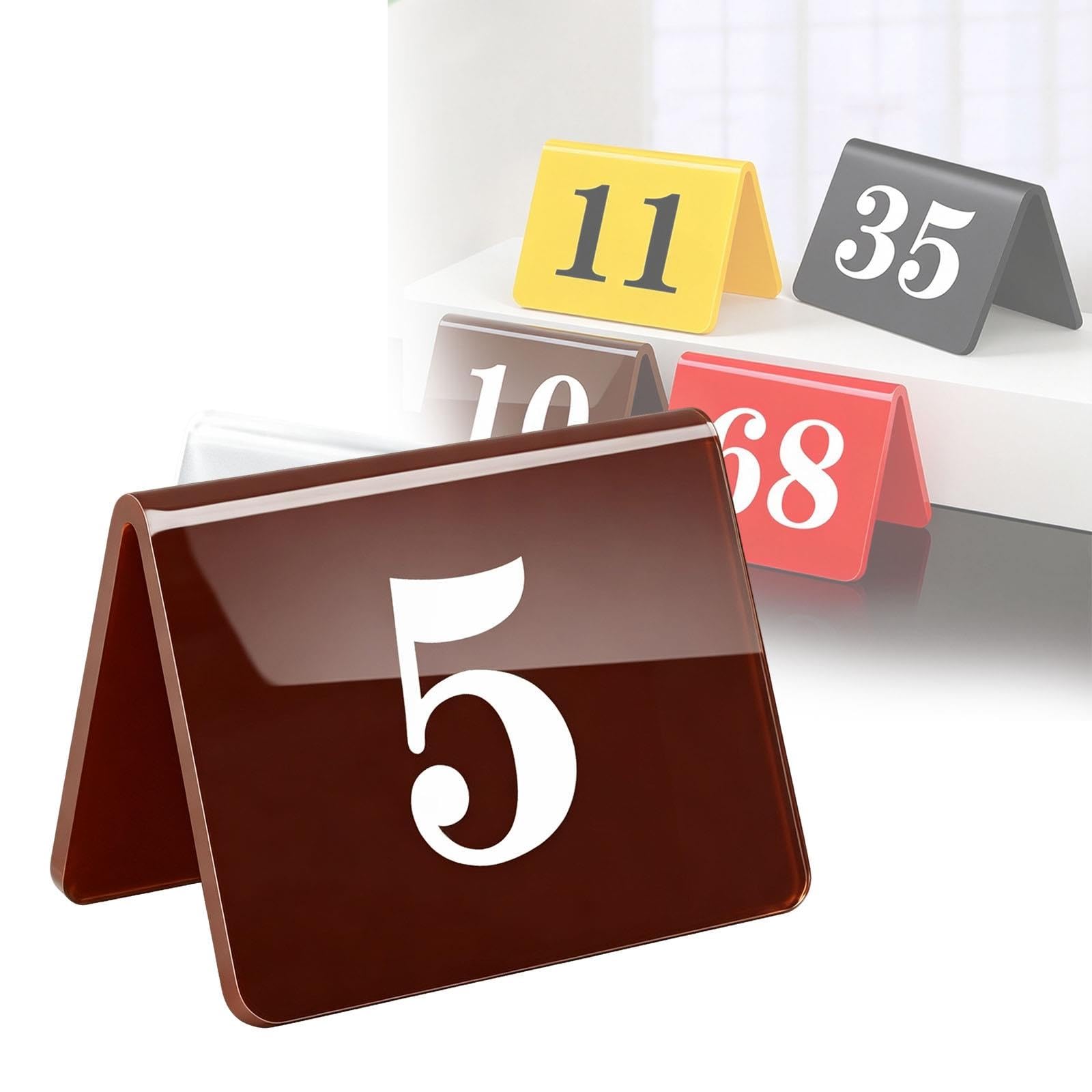 85x65mm 100x80mm Numeri Di Tavolo Impilabili In Stile Tenda In Acrilico E Cartelli Riservati/Numeri Di Tavolo Ad Alta Visibilità(D-1-20,W 100 MM L 80 MM)