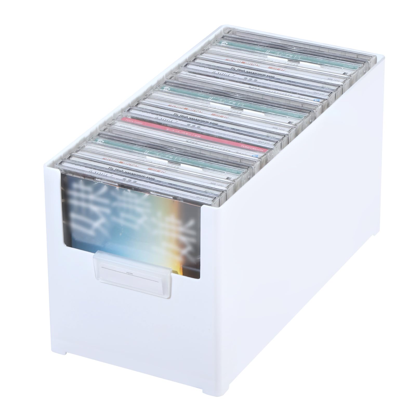 RO　CDボックス Amazon.com: Rainmae CD Storage Box, Plastic Stackable CD Organizer