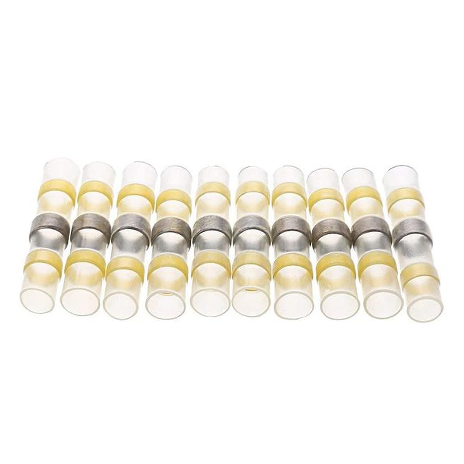Schrumpfschlauch 1000/50. 0pcs. wasserdichte Wärmeschrumpfschmiedekabel Verbinder Kupfer Lötdichtungsdrahtanschlüsse Thermische Schrumpfungshülsenspleiß Schrumpfschlauch Set(Yellow,1000PCS)
