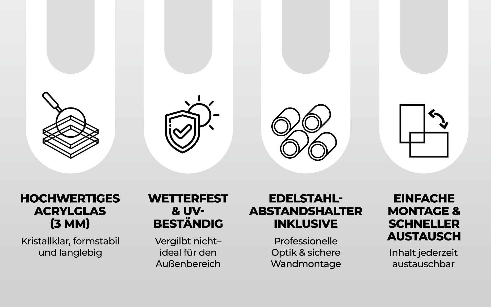 EH Design Türschild/Wandschild aus Acryl I Transparent klare Abdeckung, Büroschild zum selbst beschriften, Infoschild für Wandmontage I inkl. Befestigungsmaterial (300 x 420 mm Silber)