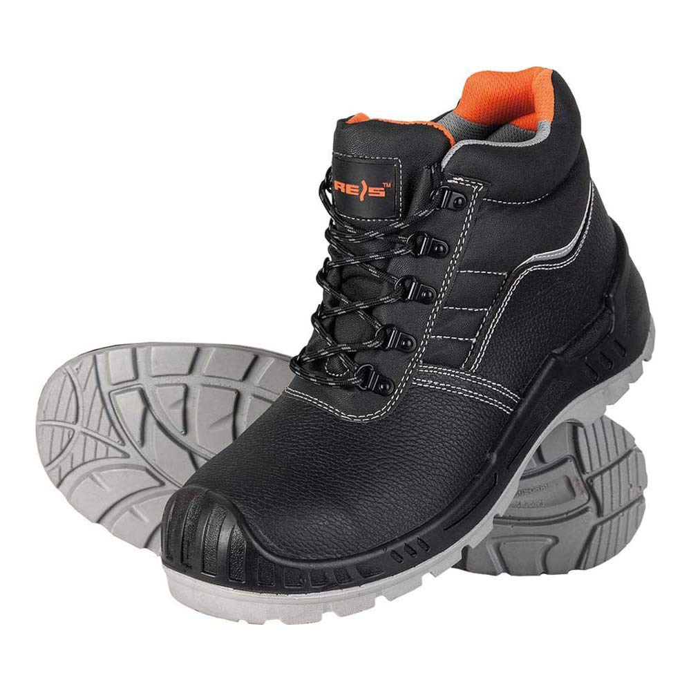 Scarpe Antinfortunistiche Uomo - Pelle Scamosciata, Puntale Acciaio, Nero/Arancione - Foto 8