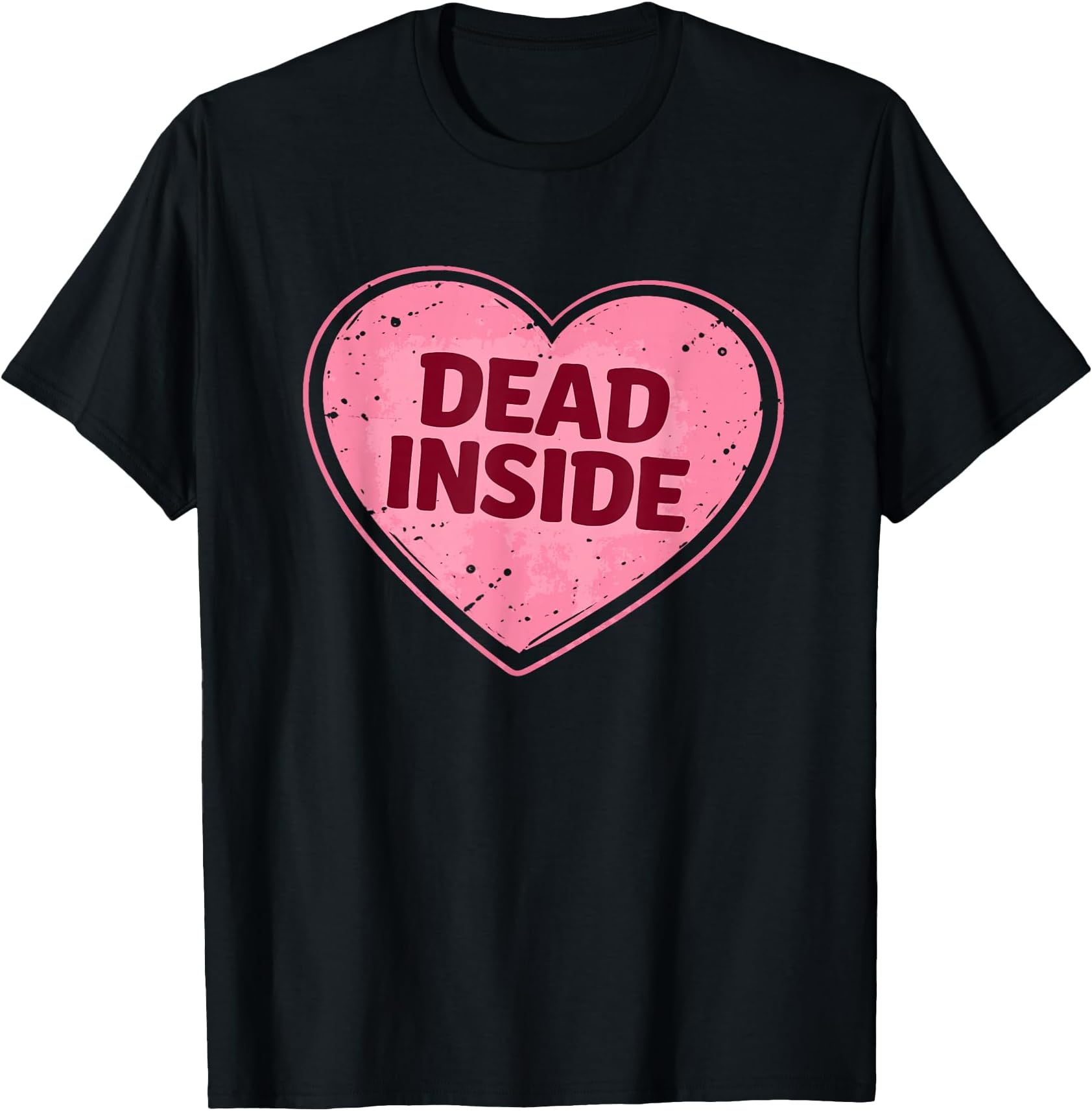 Dead Inside Anti Valentines Day Heart Funny Meme T-Shirt