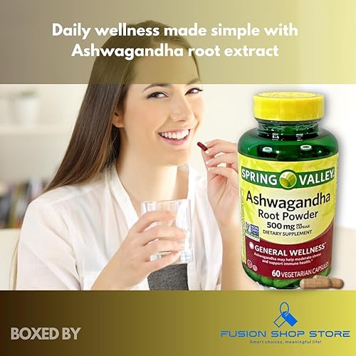 Miniatura 3 de Ashwagandha- 500mg polvo de raíz, 60 cápsulas (paquete de 1)