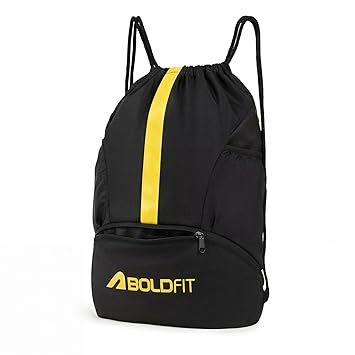 Boldfit Drawstring Bag for Men 15ltrs Gym Bag for Man & Women Waterproof Small Bags for Mens Multipurpose Drawstring Backpack Kit for Shoes, Travel Stringabg for Men Rope Bags for Mens String Backpack