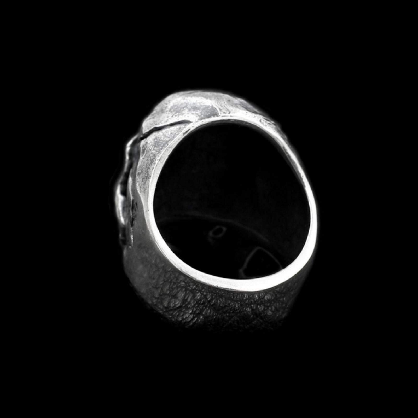 Anello da Uomo Calvarium Skull Ring Gothic Biker Ring Moto Band Gioielli