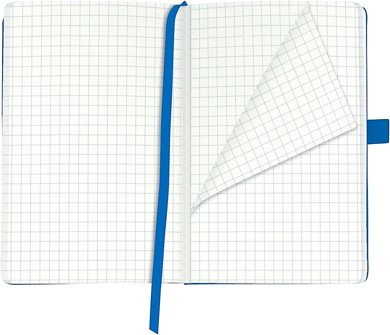 Herlitz A6 Squared My Book Classic Hardcover Notebook with Book Ribbon and Pen Loop - Blue