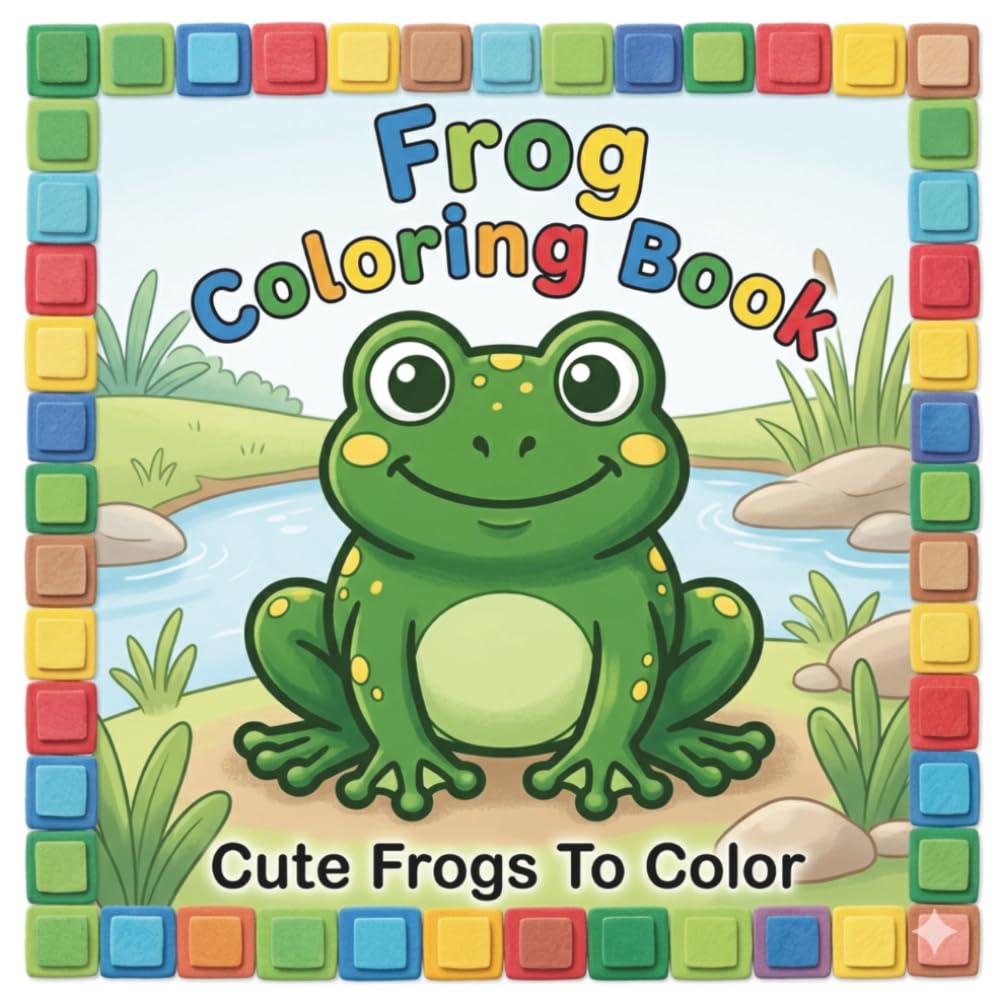 Frog Coloring Book: Coloring Book For Kids | Cute Animal Coloring Book | Toad Coloring Book | Frogs For Kids | Kid Coloring Book | Coloring Pages For Children Ages 3-6
