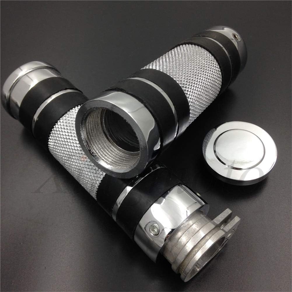 Chrome Motorcycle 7/8" 22mm Hand Grips for Kawasaki Vn Vulcan Classic Drifter 800