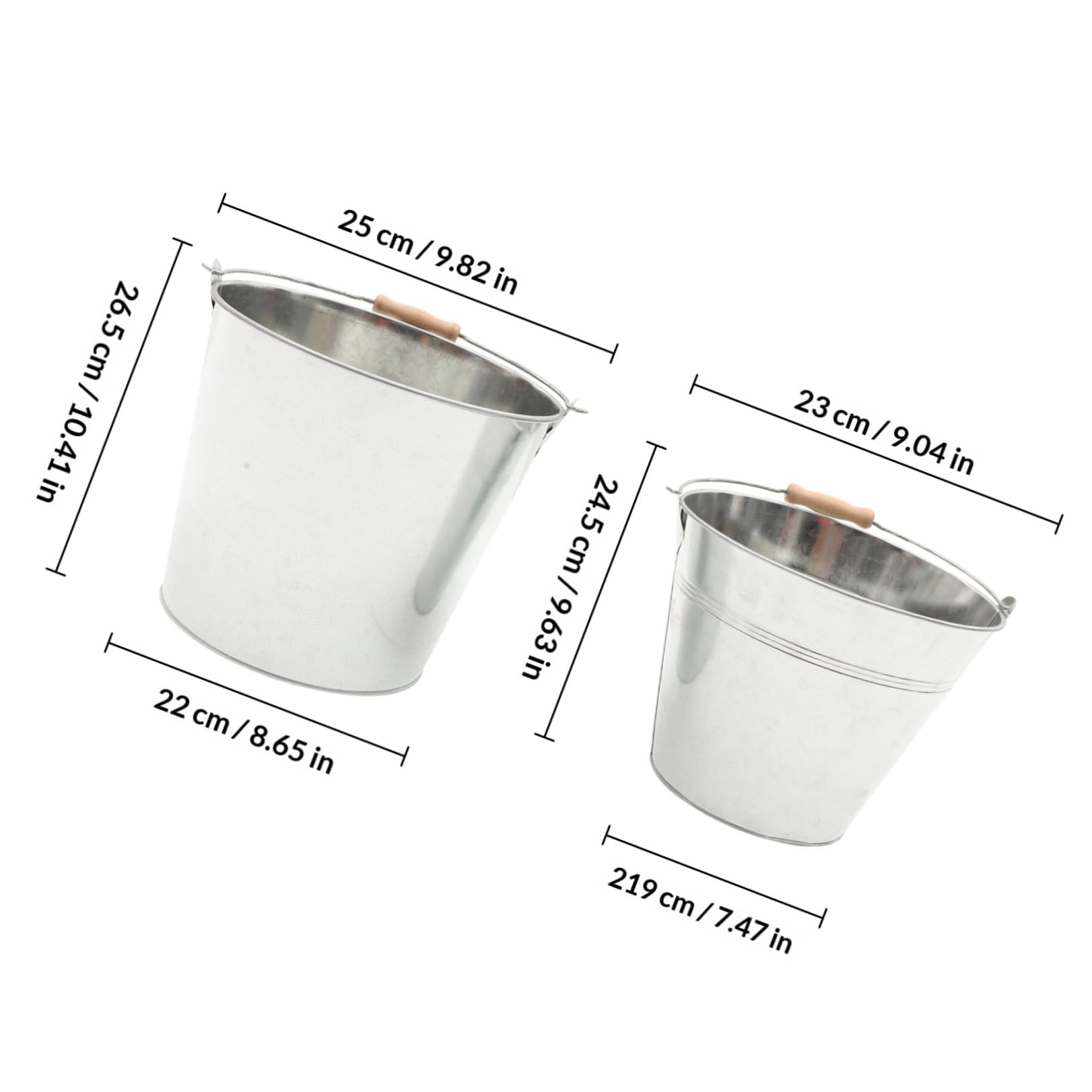 Secchio in Ferro Grande Capacità, Resistente a Temperature Elevate 2 Pezzi Accessoriato Paletta per Carbonella da Barbecue per Uso Indoor e Stufa a Legna